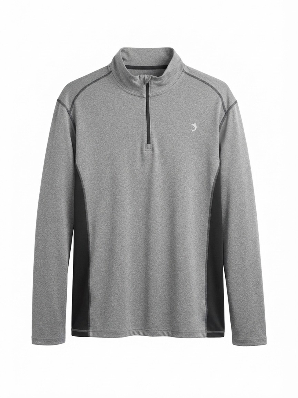 Reel Legends Gray/Charcoal 1/4 Zip Performance Jacket Mens L #96